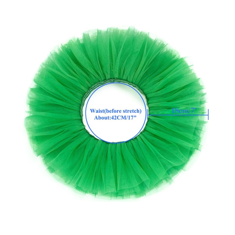 Angla 2pcs Flower Headband Tutu Skirt for Newborn Baby Girl Toddlers Infant 0-12 Months (Green), Medium - Image 3